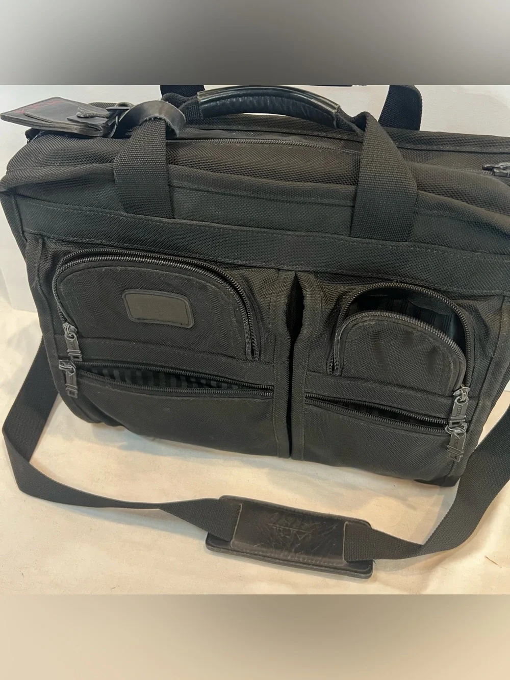 Tumi Alpha Expandable Laptop Briefcase (Style 201D3) with Shoulder Strap